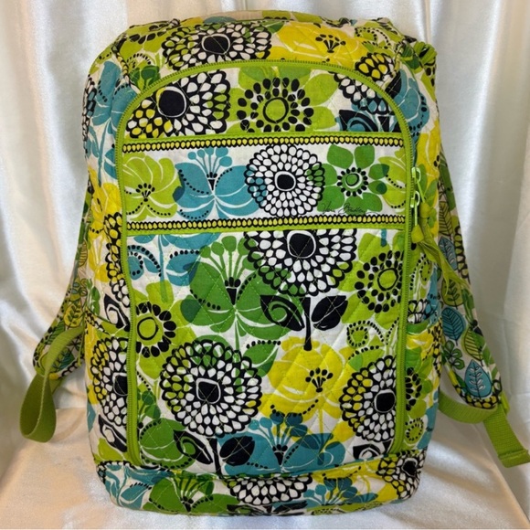 Vera Bradley Limes Up Qulited Laptop Travel Backpack - Picture 16 of 16